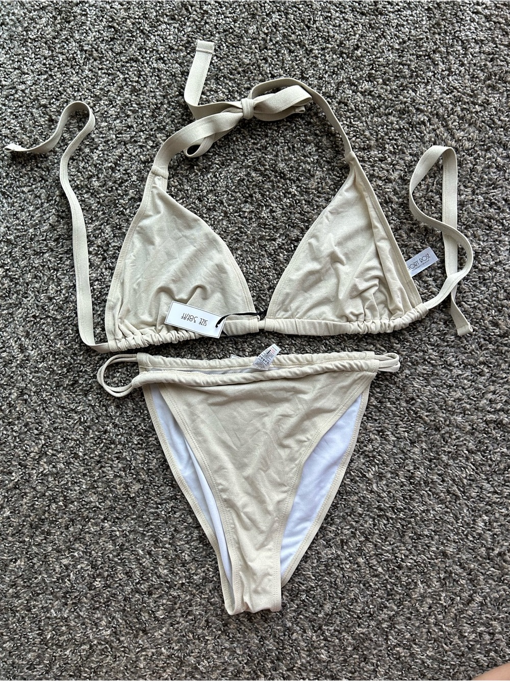 Gold bikini set (fuller bust) - please read description